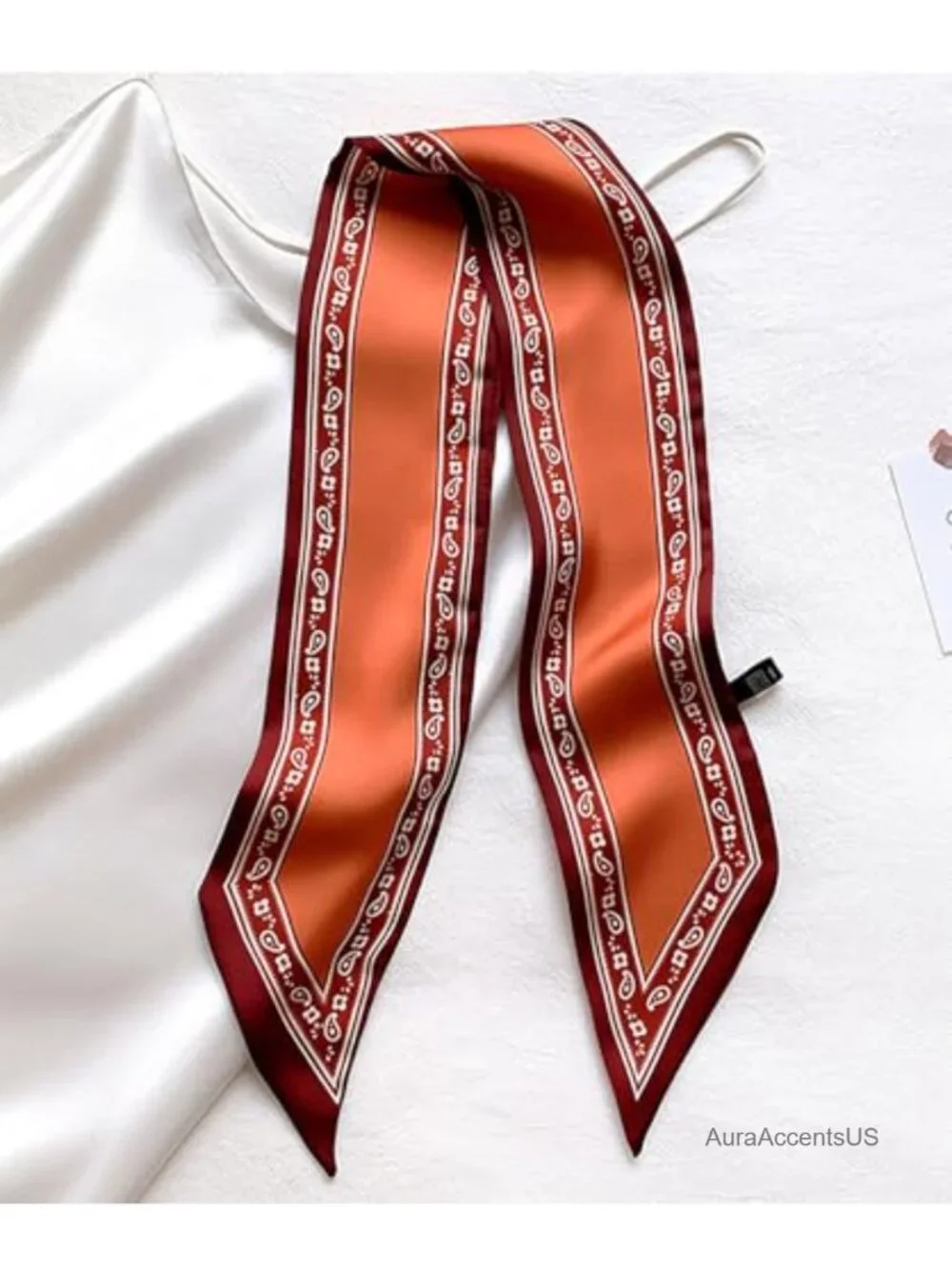 4 Pcs Silk Scarves Set - Fashion Hair Band Neck Scarf Multipurpose